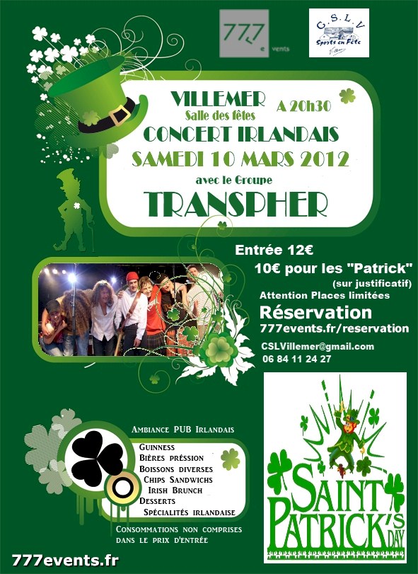 Saint Patrick's Day à Villemer 77
