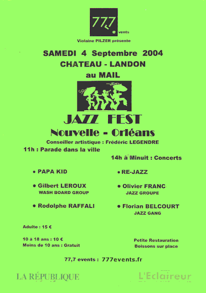 2004 09 04 Jazz Fest Château-Landon